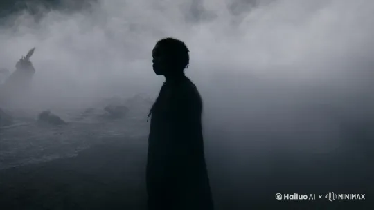 把下面这首诗视觉化。一句一句来。


有没有一种可能，
这不是焦虑。
而是窒息前的感知，
本能地远离危险？

我劝自己不要害怕，
也许怨恨和矛盾达一个临界点。

是转变、是突破、是爆发…
应该是涅槃啊！

可事实，真是如此吗？

克苏鲁的诅咒是永恒的，
它不因时间而消退。

腐烂与重生同时进行，
愤怒如潮消停又袭来…
阴冷而燥热…

并不是因为无能为力，
绝不是因为无能力！

伤口上的快感很是方便，
抑制不住的舌头已然成瘾。

这种瘾是排他的，
是自私的、是霸道的。

它让上瘾者排斥一切，
甚至是真正的幸福与快乐。

这是我真正害怕的，
不敢直视又不得面对的，
深渊般的生命。 by Hailuo AI Video Generator