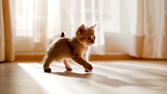 小猫跳舞[变焦拉远,晃动] by Hailuo AI Video Generator