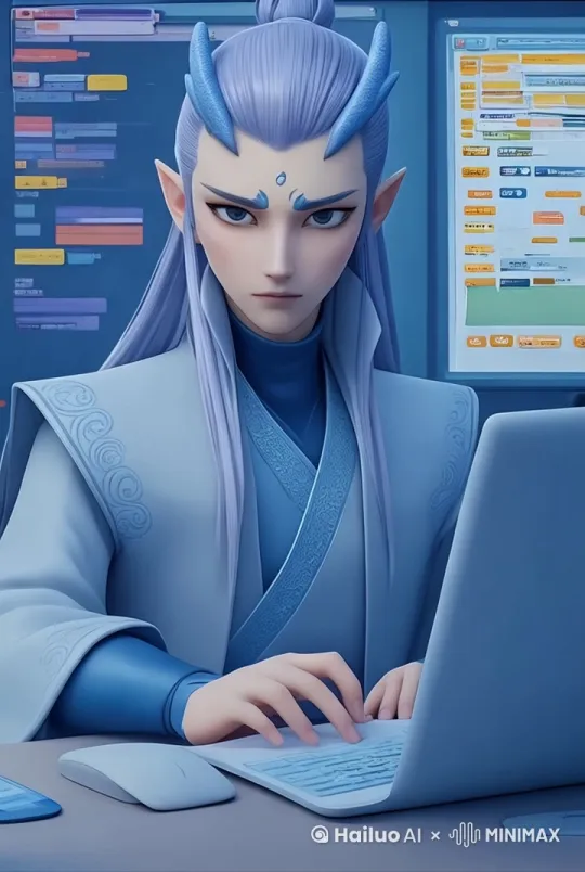学习少儿编程 操作电脑 by Hailuo AI Video Generator