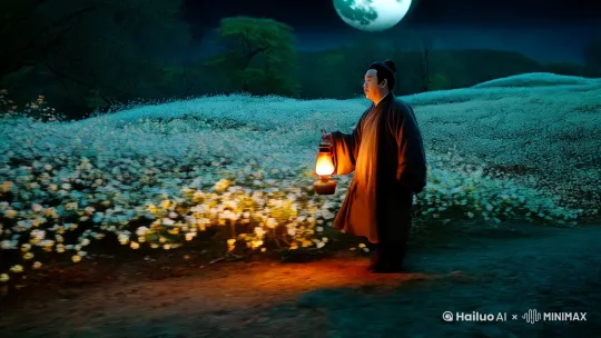 ​
李守义提着油灯，踩着满地槐花往将军墓走去。暮春的风裹着潮湿的土腥气，吹得灯焰忽明忽暗。他抬头望了眼天边的满月，总觉得今晚的月色格外惨白。

守墓人的小屋就在墓园边上，青砖垒的墙爬满了爬山虎。李守义推开吱呀作响的木门，将油灯挂在门框上。这盏灯是祖上传下来的，青铜灯盏上刻着繁复的云雷纹，据说能照见阴物。

子时刚过，李守义忽然听见墓园里传来窸窸窣窣的响动。他披衣起身，提着油灯循声而去。月光下，将军墓的石碑泛着青白的光，碑前的石狮子张着血盆大口，仿佛要择人而噬。

"谁在那里？"李守义厉声喝道。回应他的只有风声，和远处传来的几声夜枭啼叫。他绕着墓园转了一圈，正要回屋，忽然听见墓室里传来金戈铁马之声，像是千军万马在厮杀。

李守义的后背沁出一层冷汗。他举着油灯凑近墓室的门缝，只见里面绿光闪烁，石壁上的壁画仿佛活了过来，战马嘶鸣，刀光剑影。更诡异的是，他分明看见墓道上有新鲜的脚印，一直延伸到墓室深处。

"不好！"李守义心头一紧。他想起前几日镇上来了几个生面孔，在酒馆里打听将军墓的事。据说墓中陪葬着一柄削铁如泥的宝剑，还有数不尽的金银珠宝。

李守义正要推门而入，忽然听见墓室里传来一声惨叫。油灯的火苗猛地蹿起三尺高，青铜灯盏发出刺耳的嗡鸣。他顾不得许多，一脚踹开墓室的门，扑面而来的是一股浓重的血腥气。

墓室正中，三个盗墓贼横七竖八地倒在地上，七窍流血。他们的工具散落一地，洛阳铲上沾着暗红的血迹。最可怕的是，他们的表情扭曲，像是看见了什么极其恐怖的东西。

李守义举着油灯环顾四周，石壁上的壁画不知何时变成了血红色，那些战马和士兵的眼睛泛着幽幽绿光。他忽然想起祖父临终前的话："守义啊，将军墓里埋的不只是尸骨，还有千年的怨气。若是有人惊扰了将军的英灵......"

话音未落，油灯突然熄灭。墓室陷入一片漆黑，只有月光从门缝里漏进来，在地上投下一道惨白的光痕。李守义听见铠甲碰撞的声响，像是有人在墓室里走动。他屏住呼吸，感觉一股阴冷的气息扑面而来。

"将军息怒！"李守义扑通一声跪在地上，"晚辈定当严加看管，绝不让宵小之辈惊扰您的安眠！"

黑暗中传来一声冷哼，震得墓室簌簌落灰。李守义感觉有什么冰凉的东西擦过他的脸颊，像是铠甲上的铁片。他咬破指尖，将血滴在青铜灯盏上。灯芯重新燃起，绿油油的火光照亮了墓室。

壁画恢复了原状，盗墓贼的尸体不知何时消失了，只留下一滩暗红的血迹。李守义长舒一口气，他知道，将军的怨气终于平息了。 by Hailuo AI Video Generator