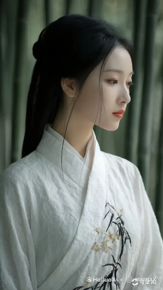 女子转头 温婉一笑道 大华哥 天色已晚 妾身早些伺候你休息吧 镜头缓缓拉进  轻微旋转 by Hailuo AI Video Generator