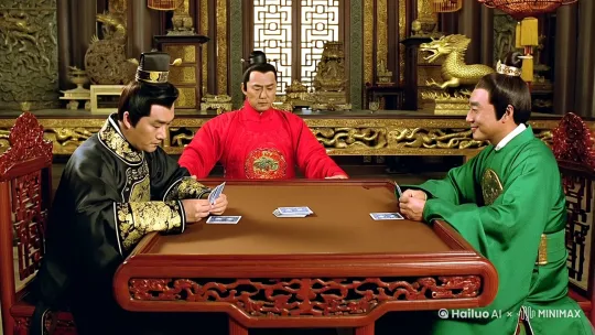 秦始皇 汉高祖刘帮  唐太宗李世明一起斗地主 by Hailuo AI Video Generator