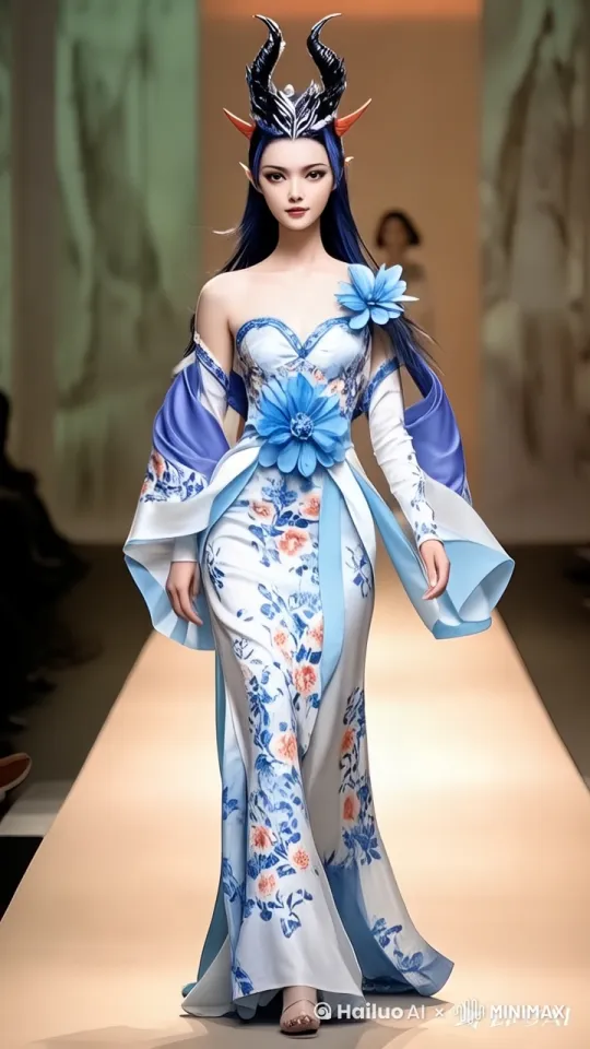 美女走服装秀 by Hailuo AI Video Generator
