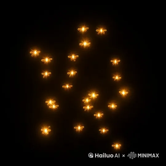 场景中的动物纷纷离开地面，漂浮在空中。 by Hailuo AI Video Generator