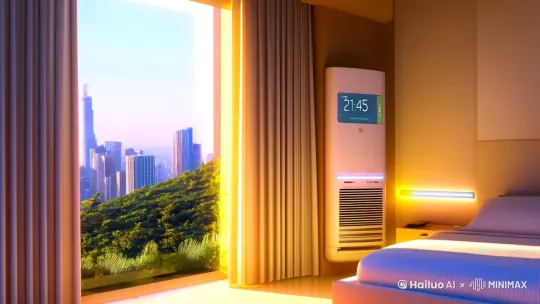 场景：2045年都市家庭的一天
关键词：无感化服务、精准预测、人机共生

1. 唤醒时刻：智能家居的温情脉脉
清晨6:30，卧室窗帘根据人体生物钟数据自动开启1/3，让晨光轻柔洒入。空调提前半小时将室温调至22℃并开启森林白噪音模式，床头智能灯带模拟日出光线渐变唤醒2。
厨房AI根据家庭成员健康数据（如血糖波动、过敏源）准备早餐：父亲的低GI荞麦面包配现磨鹰嘴豆奶，女儿的钙强化燕麦粥搭配3D打印的恐龙造型水果切片 by Hailuo AI Video Generator