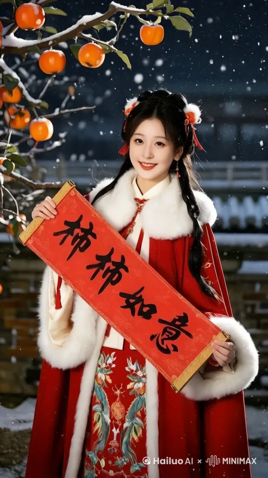 新年快乐，柿柿如意 by Hailuo AI Video Generator