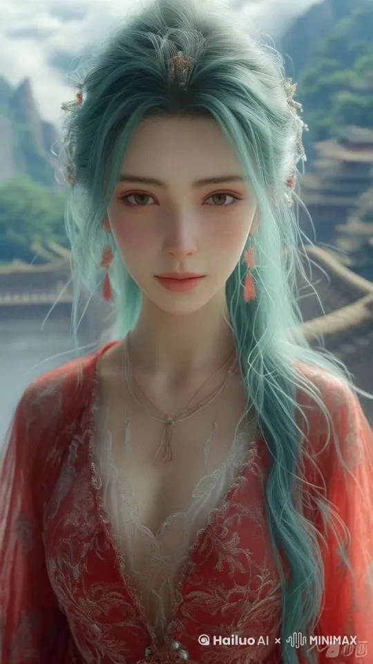转身，跳舞，微笑，最后头上长饕餮的角 by Hailuo AI Video Generator