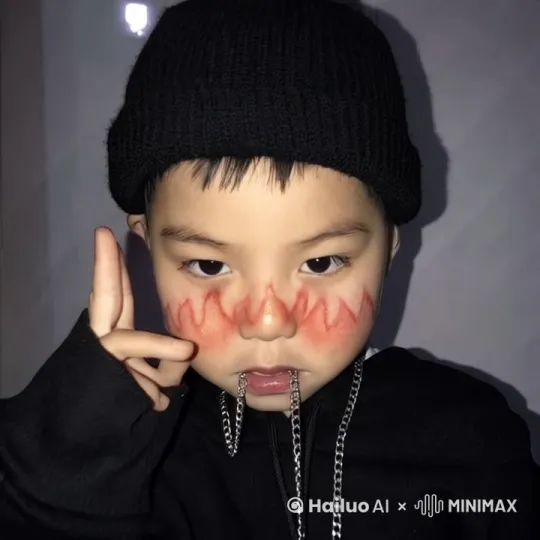 小男孩帅气的说唱动作视频 by Hailuo AI Video Generator