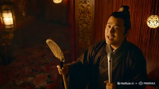 猪八戒 在KTV 里 左手拿麦克风 右手拿 钉子钯 唱 好汉歌  灯光昏暗  by Hailuo AI Video Generator