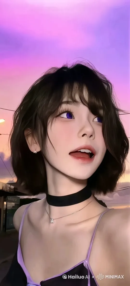 柔和的微风轻拂着图中女孩的发丝，仿佛在诉说着温柔的故事。 by Hailuo AI Video Generator
