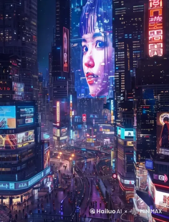 镜头缓慢推进，让整个城市看起来更加科幻，科技感十足 by Hailuo AI Video Generator