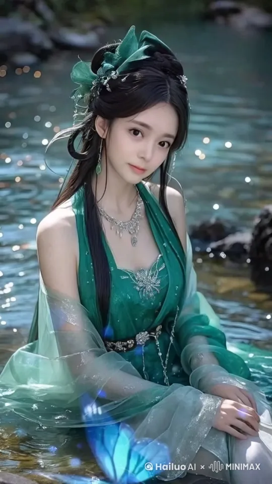 人物动起来,一股仙气过后,变化为一条粗大的青蟒蛇 by Hailuo AI Video Generator