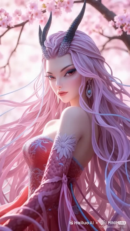 人物优美的舞蹈，旋转运镜，背景花瓣飘落 by Hailuo AI Video Generator