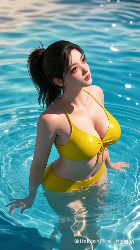 图中女士在走米兰T台，聚光灯跟随，镜头拉远! by Hailuo AI Video Generator