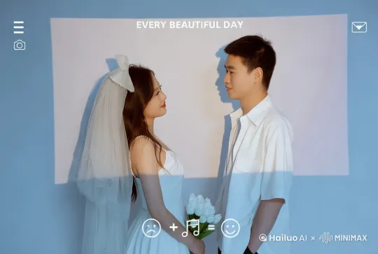 两个人对视了一眼，紧紧的抱在了一起，最后亲吻了。 by Hailuo AI Video Generator