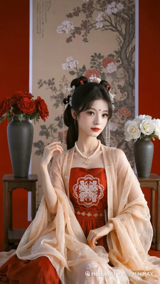 图片跳舞  面带微笑 动作优雅  by Hailuo AI Video Generator