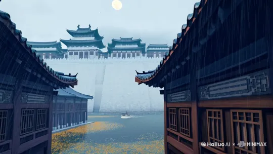 《秋霖》
檐角垂千年秋水声
长安街衢半作萍
白帝城头风吹雨
青衫尽湿客心惊
 
万里江流皆带血
孤舟一叶载长庚
浊醪半醉半醒间
笑问青天借月明
 
巴山夜雨涨秋池
烛影摇红鬓已丝
二十年来如一梦
空对旧山川落棋
 
洛阳城里见秋风
欲作家书意万重
忽闻窗外芭蕉雨
点点都是故人容
 
雨打梨花深闭门
燕穿柳浪已成尘
二十四桥明月夜
玉人何处弄瑶琴
 
江枫渔火对愁眠
夜半钟声到客船
白发三千丈犹短
怎禁秋雨湿华年 by Hailuo AI Video Generator