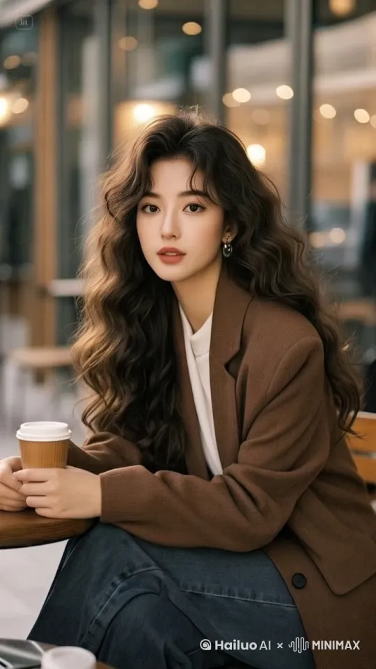 喝咖啡的美女 by Hailuo AI Video Generator