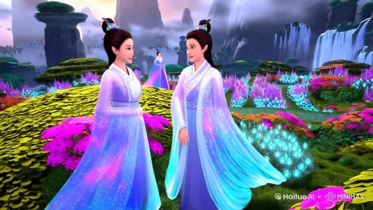 仙剑世界游戏元素，视频不少于10秒 by Hailuo AI Video Generator