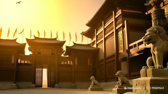 # 【诸葛亮·出师表传奇】
|镜号|景别|时长(s)|画面|台词|音乐/音效|拍摄地点|
| ---- | ---- | ---- | ---- | ---- | ---- | ---- |
|1|远景|8|阳光洒在古旧的成都丞相府,府门庄重肃穆,门口两个石狮子静静伫立,微风轻轻吹动门前的旗帜。|旁白:“三国乱世,英雄辈出。在这风云变幻的时代,有一人智慧超群,心怀天下,他就是诸葛亮。”|悠扬的古风音乐起,夹杂微风声|成都武侯祠模拟丞相府外观|
|2|中景|10|诸葛亮在书房中,案上堆满了竹简和文书。他手持毛笔,时而皱眉沉思,时而眺望窗外,眼神中透露出忧虑和坚定。|诸葛亮(自言自语):“先帝创业未半而中道崩殂,今天下三分,益州疲弊,此诚危急存亡之秋也。”|古风音乐持续,偶尔的毛笔蘸墨声|成都武侯祠内书房场景|
|3|近景|8|回忆画面,刘备在病榻上,拉着诸葛亮的手,眼神恳切。|刘备:“君才十倍曹丕,必能安国,终定大事。若嗣子可辅,辅之;如其不才,君可自取。”|略带哀伤的音乐,微弱的咳嗽声|模拟刘备托孤场景|
|4|近景|8|诸葛亮单膝跪地,眼中含泪,双手抱拳。|诸葛亮:“臣敢竭股肱之力,效忠贞之节,继之以死!”|音乐稍激昂,抱拳声|同托孤场景|
|5|中景|10|回到书房,诸葛亮继续书写,神情专注,一笔一划都饱含着深情。|诸葛亮(内心独白):“如今陛下年幼,我受先帝重托,定要兴复汉室,还于旧都。”|古风音乐,书写声|成都武侯祠内书房|
|6|中景|10|诸葛亮踱步到地图前,手指着地图上的中原地区,眼神坚定。|诸葛亮:“北伐中原,势在必行。但我放心不下陛下,需在临行前为陛下指明治国之道。”|音乐激昂,手指触碰地图声|书房内地图前|
|7|特写|8|诸葛亮的笔尖在竹简上快速书写,竹简上逐渐出现“亲贤臣,远小人,此先汉所以兴隆也;亲小人,远贤臣,此后汉所以倾颓也”的字迹。|旁白:“他在《出师表》中,言辞恳切地向陛下进谏,希望陛下能亲贤远佞。”|书写声,古风音乐|书房书桌|
|8|中景|10|诸葛亮将写好的《出师表》卷起,放入木盒中,双手捧着木盒,眼神坚定地走出书房。|诸葛亮:“此表,望能助陛下明辨是非,兴复汉室。”|音乐稍缓,脚步声|书房门口|
|9|中景|10|诸葛亮在朝堂上,双手捧着《出师表》,向刘禅呈上,眼神中充满忠诚和期待。刘禅坐在龙椅上,认真聆听。|诸葛亮:“陛下,此乃臣的《出师表》,望陛下能采纳臣的建议。”刘禅:“相父所言,朕定当铭记在心。”|庄重的音乐,朝堂上的脚步声|模拟蜀汉朝堂|
|10|远景|12|诸葛亮率领大军出征,军旗飘扬,马蹄声阵阵。他骑在马上,回首望向成都城,眼神中带着一丝不舍和坚定。|旁白:“带着对先帝的承诺和对陛下的期望,诸葛亮踏上了北伐之路。《出师表》不仅是一篇表文,更是他忠诚与智慧的见证。”|激昂的战歌,马蹄声、喊杀声|模拟出征场景| by Hailuo AI Video Generator