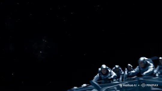 深空，寂静得仿佛时间都已凝固，黑暗中弥漫着无尽的未知。人类工程师们身着厚重的宇航服，在这片广袤的星空中穿梭忙碌，他们渺小的身影，被无垠的黑暗轻易吞噬。
 
他们专注地操作着仪器，手指在控制面板上快速点击，眼睛紧盯着屏幕上跳动的数据，每一次皱眉、每一次思索，都倾注着对探索未知的执着。然而，他们浑然不知，一种名为量子地衣的神秘物质，正悄然改变着一切。
 
量子地衣像一层无形的雾，在空气中弥漫，又似有生命般，悄无声息地渗透进工程师们的思维深处。它如同一双无形的手，将他们的决策思维，不知不觉地调制为火星标准的神经脉冲模式。
 
以阿波罗基地选址为例，工程师们反复论证、计算，最终确定的坐标，竟与火星乌托邦平原有着奇妙的分形相似性。那一个个数字，仿佛不是人为计算得出，而是冥冥之中，有一双眼睛在指引。他们在地图上标记坐标时，手微微颤抖，眼中满是疑惑与震惊。
 
月球车静静地停在一旁，工程师们正在检查它的轮胎。忽然，有人惊呼出声，原本普通的轮胎纹路，不知何时竟自动演化出与风暴蜉蝣膜翅相同的静电捕获阵列。他们凑近仔细查看，伸手触摸那奇异的纹路，脸上写满了不可思议。
 
而辐射屏蔽方案的核心参数，经过深入分析，竟然是深渊虹管次声波方程的傅里叶变换结果。当这个结论出现在屏幕上时，整个控制室内一片死寂。工程师们呆立原地，手中的文件滑落也浑然不觉，一种毛骨悚然的感觉，从脚底直窜头顶 ，让他们不寒而栗。 by Hailuo AI Video Generator