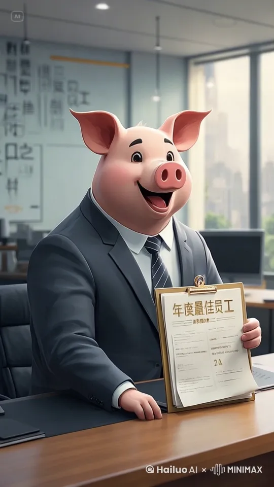 他在发表获奖感言，手舞足蹈，非常兴奋 by Hailuo AI Video Generator