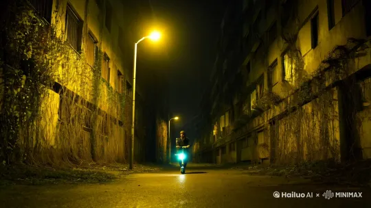 ## 《午夜外卖》

"叮咚！"

手机屏幕亮起，我揉了揉惺忪的睡眼。凌晨两点，这个时间点居然还有外卖单子。我叹了口气，从床上爬起来，套上外卖制服。

订单显示：城西老街区，幸福小区3栋404室，一份红烧肉盖饭。

我骑着电动车驶入老街区，路灯忽明忽暗，斑驳的墙面上爬满了爬山虎。幸福小区是这片最老的住宅区，据说马上就要拆迁了。

3栋404室在顶楼，楼道里的声控灯坏了，我只能打开手机照明。老旧的楼梯发出吱呀声，空气中弥漫着一股霉味。我数着门牌号，401、402、403...404室的门缝里透出一丝昏黄的光。

"您好，您的外卖到了。"我敲了敲门。

门缓缓打开一条缝，一只苍白的手伸了出来。我愣了一下，这只手...也太白了，白得不像活人的手。我强压下心里的不适，把外卖递了过去。

"谢谢。"门后传来一个沙哑的女声，"能...能帮我一个忙吗？"

我下意识后退一步："您说。"

"我...我够不到门把手，能帮我关一下门吗？"

我这才注意到，门把手的位置确实有点高。等等...这不对劲，门把手的位置明明很正常，一个成年人怎么可能够不到？

"好...好的。"我颤抖着手去够门把手，突然，一阵冷风从门缝里吹出来，我闻到一股浓重的血腥味。借着昏暗的光线，我看到门缝里有一双血红的眼睛正死死盯着我。

"啊！"我尖叫一声，转身就跑。身后传来"砰"的一声巨响，门关上了。

我几乎是连滚带爬地跑下楼，骑上电动车就往回赶。一路上，我的后背发凉，总觉得有什么东西在跟着我。

回到店里，我瘫在椅子上，大口喘着气。老板从后厨探出头来："小张，你怎么了？脸色这么难看。"

我刚要开口，手机又响了。我颤抖着点开，是同一条订单：城西老街区，幸福小区3栋404室，一份红烧肉盖饭。

"老板...这单..."我指着手机屏幕。

老板凑过来看了一眼："哦，这个啊，404的李阿姨，她经常这个点订餐。她得了白化病，皮肤特别白，你别被吓到了。"

我松了口气，原来是虚惊一场。等等...那门把手和血腥味怎么解释？

"对了，"老板继续说，"李阿姨是侏儒症患者，身高只有一米二，所以够不到门把手。她养了只红眼睛的兔子，可能是你看到的那双红眼睛。"

我彻底放松下来，原来是这样。看来是我太紧张了，自己吓自己。

"那...那血腥味呢？"我还是忍不住问道。

老板笑了："李阿姨是开屠宰场的，家里经常有生肉，难免有点味道。"

我彻底放下心来，决定再去送一趟。这次我特意带了瓶空气清新剂，准备帮李阿姨除除味。

再次来到404室，我深吸一口气，敲了敲门。

门开了，还是那只苍白的手。

"李阿姨，我给您带了空气清新剂..."我话还没说完，突然看到门缝里，那双血红的眼睛又出现了。

但这次，我看清了。

那不是兔子的眼睛。

那是一张惨白的脸，脸上布满皱纹，嘴角咧到耳根，露出森森白牙。那双血红的眼睛直勾勾地盯着我，而那只苍白的手...正缓缓伸长，朝我抓来。

我这才注意到，门把手的位置...确实很高，因为...因为李阿姨是倒着站在天花板上的！

"小伙子..."那个沙哑的声音从头顶传来，"既然你这么热心...那就留下来...陪我吃夜宵吧..."

我转身就跑，却发现自己动弹不得。低头一看，不知何时，我的影子被钉在了地上。而李阿姨的影子...正在天花板上蠕动，慢慢向我爬来...

第二天，警方在幸福小区3栋404室发现了一具干尸。经鉴定，死者是一名外卖员，死亡时间约在凌晨三点。奇怪的是，死者身上没有任何伤口，但全身血液都被抽干了。

更诡异的是，法医在死者胃里发现了一份完整的红烧肉盖饭。经过化验，这些红烧肉...竟然是人肉。

而404室的住户李阿姨，早在三年前就已经去世了。

从此以后，每到凌晨两点，幸福小区的居民总能听到楼道里传来"咚咚咚"的脚步声，和一个沙哑的声音在喊：

"外卖到了...您的外卖到了..."

据说，如果你在这个时候开门，就会看到一个倒着站在天花板上的外卖员，手里提着一份热气腾腾的红烧肉盖饭...

（本故事纯属虚构，如有雷同，纯属巧合。祝您用餐愉快...）[左摇,变焦推进] by Hailuo AI Video Generator