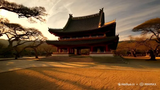 少林寺的洗心亭，净化心灵，禅意尽显 by Hailuo AI Video Generator