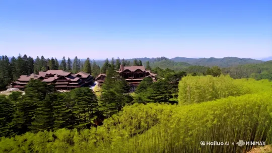视频脚本
1. 开场镜头
画面：从远处缓缓推近，展现山庄的全景。
配乐：轻柔的背景音乐，营造宁静的氛围。
旁白：
“欢迎来到我们的山庄，一个远离城市喧嚣的世外桃源。”
2. 松柏和竹林
画面：特写镜头展示松柏的挺拔和竹林的翠绿。
配乐：自然音效，如风吹过松柏和竹林的声音。
旁白：
“这里有四季常青的松柏和挺拔的竹林，象征着坚韧与生机。”
3. 溪水潺潺
画面：溪水流动的特写，水花四溅，阳光在水面上闪烁。
配乐：溪水潺潺的声音，清脆悦耳。
旁白：
“清澈的溪水潺潺流过，带来无尽的宁静与舒适。”
4. 映山红盛开
画面：满山遍野的映山红，花朵在阳光下绽放。
配乐：轻快的音乐，象征春天的到来。
旁白：
“每到春天，映山红满山盛开，为山庄增添了无限色彩。”
5. 新房子
画面：新落成的房子，现代化的设计融入自然环境。
配乐：温馨的家庭音乐。
旁白：
“我们建了新房子，既保留了传统风格，又融入了现代舒适。”
6. 高压电和通信铁塔
画面：高压电塔和通信铁塔矗立在山庄周围，象征着现代化的发展。
配乐：科技感较强的音乐。
旁白：
“有了高压电和通信铁塔，山庄的生活更加便利，与外界的联系也更加紧密。”
7. 结尾镜头
画面：从山庄的全景缓缓拉远，夕阳西下，天空染上金色的光辉。
配乐：悠扬的背景音乐。
旁白：
“这里是我们的山庄，一个美丽而充满活力的地方。欢迎您的到来。”
视频制作建议
1.
拍摄设备：使用高清摄像机或无人机进行拍摄，以获得最佳的画面质量。
2.
后期制作：
剪辑：使用专业的视频剪辑软件（如Adobe Premiere Pro或Final Cut Pro）进行剪辑，确保画面流畅。
配乐：选择合适的背景音乐，并调整音量以不影响旁白。
特效：适当添加一些特效，如慢动作、镜头光晕等，增强视觉效果。
3.
发布平台：将视频发布到视频分享平台（如YouTube、Vimeo）或社交媒体（如微信、微博）上，与更多人分享山庄的美景。
希望这些建议能帮助你制作出一个美丽的山庄视频！ by Hailuo AI Video Generator