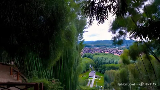 视频脚本
1. 开场镜头
画面：从远处缓缓推近，展现山庄的全景。
配乐：轻柔的背景音乐，营造宁静的氛围。
旁白：
“欢迎来到我们的山庄，一个远离城市喧嚣的世外桃源。”
2. 松柏和竹林
画面：特写镜头展示松柏的挺拔和竹林的翠绿。
配乐：自然音效，如风吹过松柏和竹林的声音。
旁白：
“这里有四季常青的松柏和挺拔的竹林，象征着坚韧与生机。”
3. 溪水潺潺
画面：溪水流动的特写，水花四溅，阳光在水面上闪烁。
配乐：溪水潺潺的声音，清脆悦耳。
旁白：
“清澈的溪水潺潺流过，带来无尽的宁静与舒适。”
4. 映山红盛开
画面：满山遍野的映山红，花朵在阳光下绽放。
配乐：轻快的音乐，象征春天的到来。
旁白：
“每到春天，映山红满山盛开，为山庄增添了无限色彩。”
5. 新房子
画面：新落成的房子，现代化的设计融入自然环境。
配乐：温馨的家庭音乐。
旁白：
“我们建了新房子，既保留了传统风格，又融入了现代舒适。”
6. 高压电和通信铁塔
画面：高压电塔和通信铁塔矗立在山庄周围，象征着现代化的发展。
配乐：科技感较强的音乐。
旁白：
“有了高压电和通信铁塔，山庄的生活更加便利，与外界的联系也更加紧密。”
7. 结尾镜头
画面：从山庄的全景缓缓拉远，夕阳西下，天空染上金色的光辉。
配乐：悠扬的背景音乐。
旁白：
“这里是我们的山庄，一个美丽而充满活力的地方。欢迎您的到来。”
视频制作建议
1.
拍摄设备：使用高清摄像机或无人机进行拍摄，以获得最佳的画面质量。
2.
后期制作：
剪辑：使用专业的视频剪辑软件（如Adobe Premiere Pro或Final Cut Pro）进行剪辑，确保画面流畅。
配乐：选择合适的背景音乐，并调整音量以不影响旁白。
特效：适当添加一些特效，如慢动作、镜头光晕等，增强视觉效果。
3.
发布平台：将视频发布到视频分享平台（如YouTube、Vimeo）或社交媒体（如微信、微博）上，与更多人分享山庄的美景。
希望这些建议能帮助你制作出一个美丽的山庄视频！
生成9:16高清视频 by Hailuo AI Video Generator
