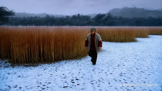 腊月廿三,张九踩着积雪往家走时,听见芦苇荡传来哀鸣。拨开枯黄苇杆,他看见一只白鹤折了左翅,朱红顶冠沾着冰碴。
渔夫把鹤裹在旧棉袄里带回家。炭盆噼啪作响,他嚼碎草药敷在鹤翅上,喂了半碗鱼糜。白鹤忽然口吐人言:"恩公大德,容我暂居檐下。"
从此张九打渔归来,总见炊烟袅袅。第七日晨起,但见素衣女子在灶前熬粥,发间别着白羽。"叫我阿翎便好。"女子垂首织布,银梭翻飞似鹤舞,"只求恩公莫看织房。"
月圆夜,织机声格外清越。张九凑近窗缝窥看——月光淌在雪白羽翼上,鹤喙正衔着银线穿梭。阿翎惊觉回头,眼中噙泪:"缘尽于此。"化作白鹤冲霄而去。
留存的十丈锦缎,浸水不湿,遇火不燃。张九变卖锦缎建起义塾,修葺渡桥。后来樵夫说见白鹤绕村三匝,尾羽扫过处,枯井涌甘泉。
--- by Hailuo AI Video Generator