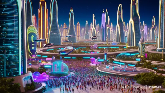 科幻世界2088 未来城市 by Hailuo AI Video Generator