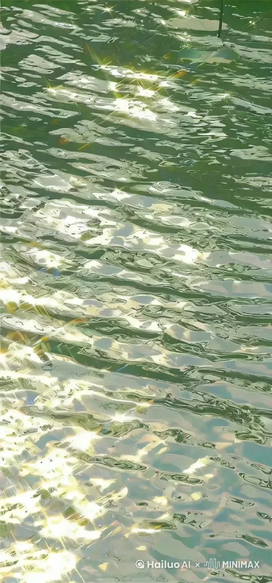 阳光照射下水的质地，4K 画质，超清晰，水波纹晃动 by Hailuo AI Video Generator