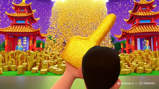 #Role: 爆款短视频策划师
##Profile

主题：指谁谁发财（结合2025蛇年“画蛇添财”吉祥话8）
风格：魔性玄学+喜剧反转+强互动
目标：3日内播放量破100万，引发UGC模仿潮
##核心结构（分镜脚本）
0-3秒（黄金开头）：
▷ 画面：第一视角手持金色“发财手指”，背景闪现钞票雨特效+财神庙3D贴图8
▷ 台词：“听说点赞这条的人，三天内会被财神爷@！”（搭配抖音热门BGM《Money Money》）5

4-15秒（互动钩子）：
▷ 画面切换：镜头对准不同职业人物（白领、学生、外卖员），每指一人弹出“+1w”金币特效
▷ 台词：“指程序员——代码0bug！指打工人——工资翻三倍！指学生党——考试全蒙对！”（台词押韵，参考短视频标题设计6）

16-25秒（反转剧情）：
▷ 画面：突然指向镜头外的拍摄者（演员假装惊慌逃跑），弹出“功德-1”表情包
▷ 台词：“指老板——他连夜给你加薪？醒醒！真正的财富密码是...”（制造悬念，符合短视频从众效应设计4）

26-35秒（价值升华）：
▷ 画面：快速剪辑创业/学习/工作成功案例混剪，叠加“努力值进度条”
▷ 台词：“转发@3个好友，解锁【搞钱自律表】——命是弱者的借口，运是强者的谦词！”（引用爆款金句5） by Hailuo AI Video Generator