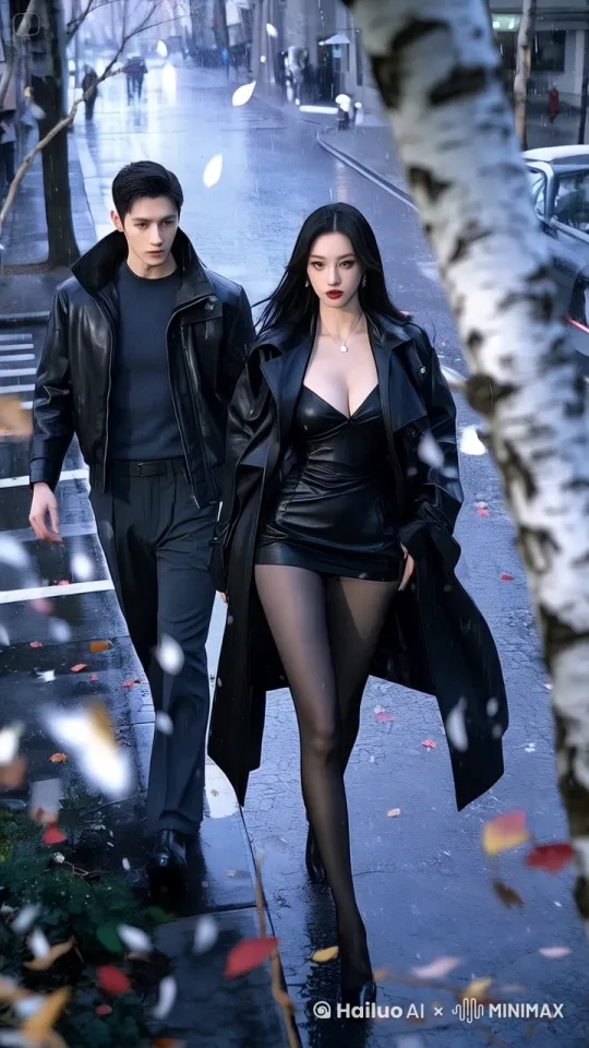 画面中男人跟上女人，抱住女人相吻 by Hailuo AI Video Generator