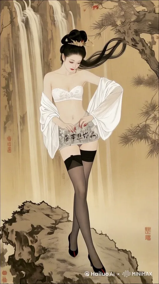 画面画面主体动态呈现自然，美女在岩石上跳青海摇。 by Hailuo AI Video Generator