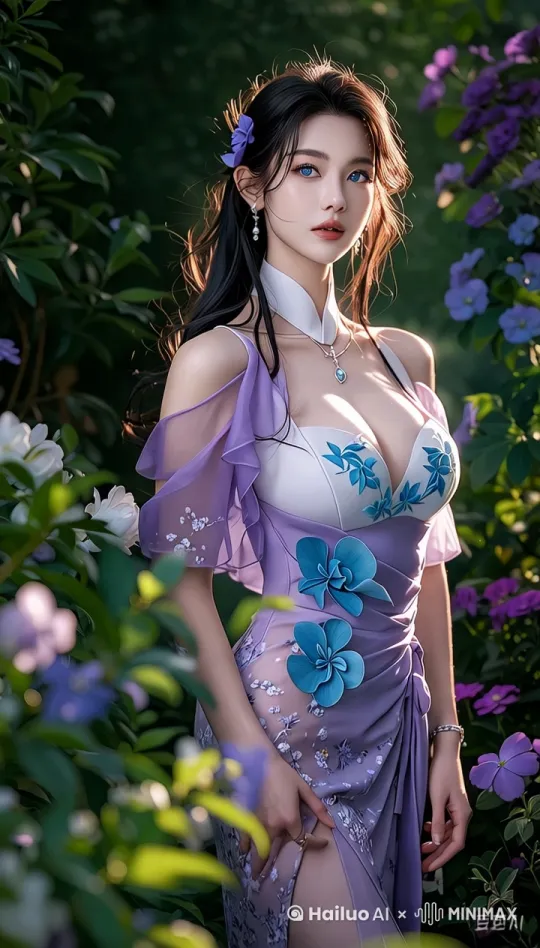 美女微笑的正面向镜头前走来 by Hailuo AI Video Generator