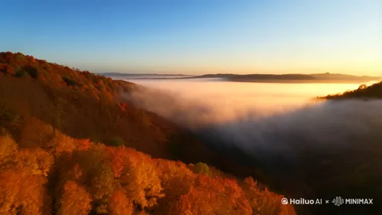 西山外，晚来还卷，一帘秋霁。 by Hailuo AI Video Generator