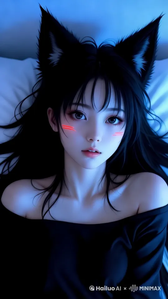 图中的女孩眼睛眨动看着旁边，嘴巴微动，呼吸，固定镜头，不要晃动，不要变形，不要模糊， 3d渲染 oc渲染 超高清4k画质 by Hailuo AI Video Generator