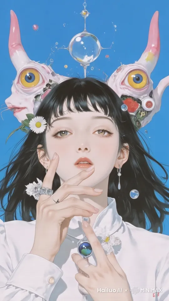 电影质感，女生，空灵，故事感，超现实，未来感，蒸汽波，电影截图，梦核，8K，超高分辨率 by Hailuo AI Video Generator