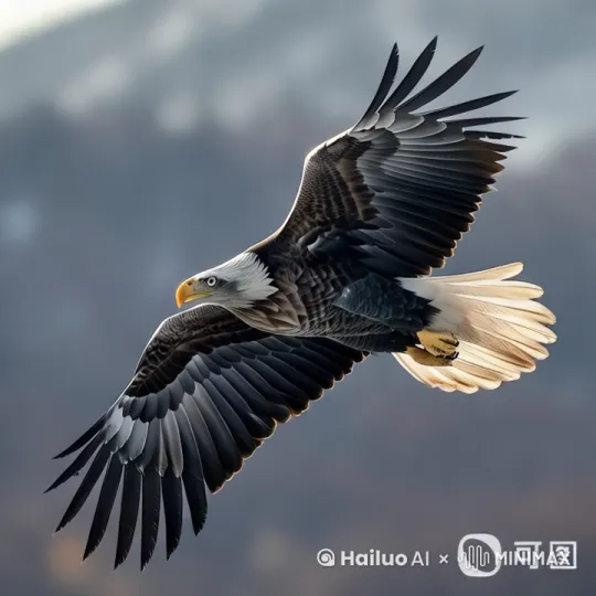 天空中雄鹰展翅飞翔 by Hailuo AI Video Generator