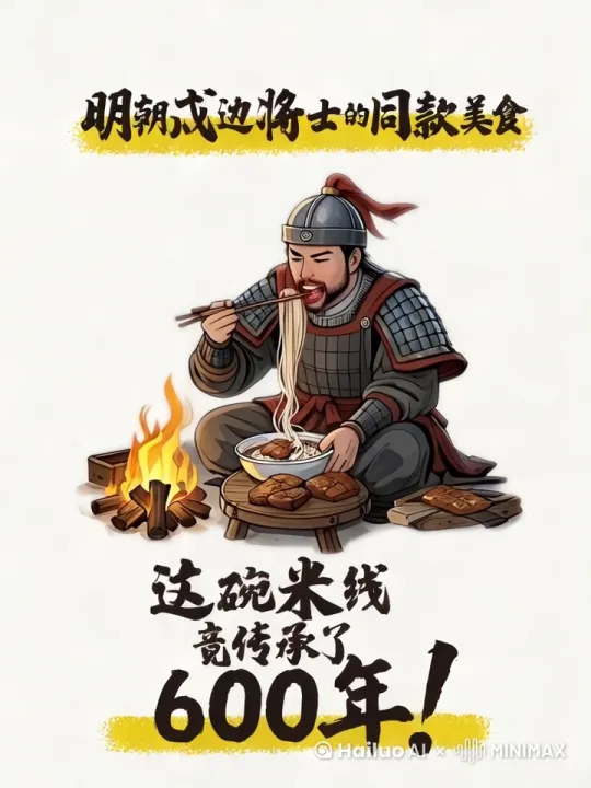 [右移,跟随]人物吃米线很享受 by Hailuo AI Video Generator