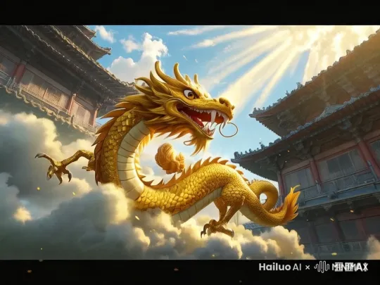 老六小金龙，耍宝行为，调皮捣蛋，幽默搞笑 by Hailuo AI Video Generator