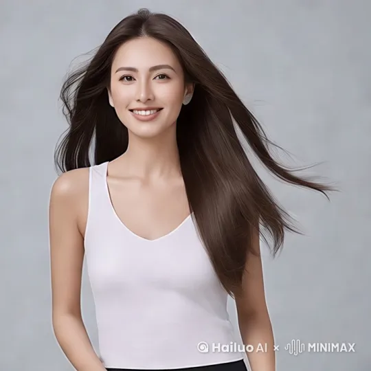 法国普罗旺斯薰衣草田、阳光下的美女、优雅的长裙、微风中飘扬的发丝。[右移,左摇,跟随]美女随手摘下一朵薰衣草，轻拂过镜头[推进] by Hailuo AI Video Generator