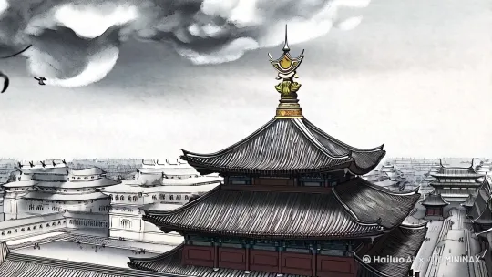 ### 动漫短视频框架分析

这个框架通过强烈的视觉和听觉对比，结合历史与虚构元素，成功地构建了一个充满戏剧张力的权谋故事。以下是对每个部分的详细分析和建议：

---

### **一、片头设计（15秒）**

#### 1. **水墨晕染与咸阳宫全景**
   - **分析**: 水墨风格能够很好地传达中国历史的厚重感，咸阳宫的全景则奠定了故事的历史背景。
   - **建议**: 可以考虑在晕染过程中加入一些动态元素，如云雾缭绕或飞鸟掠过，以增强画面的生动性。

#### 2. **镜头推进与玄鸟图腾**
   - **分析**: 镜头急速推进至章台宫穹顶的玄鸟图腾，象征着权力和神秘。
   - **建议**: 在推进过程中，可以加入一些轻微的震动效果，模拟古代文献中记载的“地动仪”效果，增加神秘感。

#### 3. **篆书“天问”碎裂**
   - **分析**: “天问”二字碎裂成万千竹简，象征着对天命的质疑和历史的破碎。
   - **建议**: 可以考虑在碎裂过程中加入一些音效，如竹简断裂的声音，以增强冲击力。

---

### **二、第一幕：雷霆之怒（30秒）**

#### 1. **仰视镜头与嬴政**
   - **分析**: 仰视镜头突显了嬴政的威严和权力，十二章纹冕服和十二旒玉藻的特写则强调了帝王的身份。
   - **建议**: 在嬴政转身时，可以加入一些轻微的慢动作，以增强其动作的戏剧性。

#### 2. **光影设计与帝王身影**
   - **分析**: 青铜蟠螭灯将帝王身影投射成巨龙形状，象征着帝王的神圣和威严。
   - **建议**: 可以考虑在烛火明灭时加入一些动态光影效果，如龙影的游动，以增强画面的神秘感。

#### 3. **蒙毅特写与赵高**
   - **分析**: 蒙毅的叩首和血迹，赵高的毒蛛暗纹鞋尖，暗示了宫廷内部的权力斗争。
   - **建议**: 在蒙毅叩首时，可以加入一些音效，如甲胄鳞片的哗啦声，以增强画面的真实感。

---

### **三、第二幕：牢狱交锋（45秒）**

#### 1. **场景转场与嬴政佩剑**
   - **分析**: 嬴政佩剑撞碎牢门蛛网的慢镜头，象征着帝王权威的不可侵犯。
   - **建议**: 在撞碎蛛网时，可以加入一些蛛网断裂的音效，以增强画面的冲击力。

#### 2. **赵惊鸿登场与时空错位**
   - **分析**: 现代运动鞋与周遭环境的对比，暗示了赵惊鸿的独特身份。
   - **建议**: 在特写摇至全身时，可以加入一些轻微的变焦效果，以增强时空错位感。

#### 3. **关键对白与声画对立**
   - **分析**: 声画对立处理突显了人物内心的矛盾和冲突。
   - **建议**: 在对白和画面切换时，可以加入一些轻微的音效，如心跳声或风声，以增强紧张感。

---

### **四、第三幕：智斗暗涌（30秒）**

#### 1. **赵高阴谋与指鹿为马**
   - **分析**: 鱼眼镜头突显了赵高的扭曲心理，背景虚化的胡亥与鹿的典故暗示了未来的阴谋。
   - **建议**: 在鱼眼镜头中，可以加入一些动态扭曲效果，以增强画面的戏剧性。

#### 2. **蒙氏忠诚与虎符**
   - **分析**: 蒙毅腰带暗藏的家族虎符，象征着蒙氏家族的忠诚和力量。
   - **建议**: 在特写时，可以加入一些轻微的震动效果，以模拟虎符的重量和质感。

#### 3. **终极悬念与长城工地**
   - **分析**: 赵惊鸿提到的“三十万大军”和蒙恬手中的诏书，暗示了未来的重大事件。
   - **建议**: 在诏书被狂风卷向天际时，可以加入一些动态特效，如风卷残云的视觉效果，以增强画面的震撼力。

---

### **五、视觉风格**

#### 1. **色彩系统**
   - **建议**: 朝堂的黑金主色调可以加入一些金属光泽，以增强质感。牢狱的青灰色+血渍橙红可以加入一些动态光影效果，以增强画面的层次感。

#### 2. **动作设计**
   - **建议**: 借鉴秦俑造型的顿挫感，可以加入一些轻微的机械感，以增强人物动作的独特性。

#### 3. **特效元素**
   - **建议**: 重要对白时浮现的小篆字幕可以考虑加入一些动态效果，如文字的浮现和消失，以增强画面的视觉冲击力。

---

### **六、配乐建议**

#### 1. **嬴政发怒时**
   - **建议**: 曾侯乙编钟+战鼓低频震动可以加入一些动态音效变化，如音量渐强和渐弱，以增强紧张感。

#### 2. **牢狱对话**
   - **建议**: 破损古琴声可以加入一些轻微的回声效 by Hailuo AI Video Generator