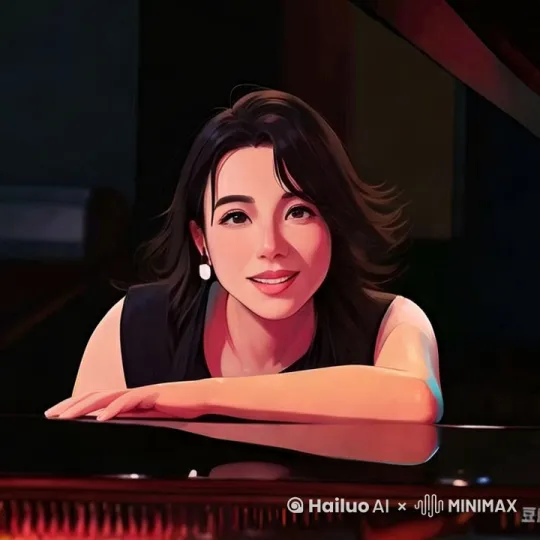 微笑微笑着对着观众打招呼。电影质感 by Hailuo AI Video Generator