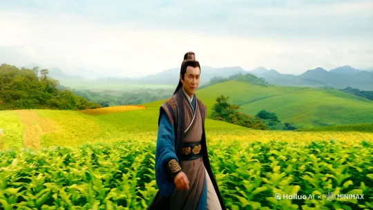 10. 《神农尝百草》：神农氏本是三皇之一，他发明了五谷农业。看到人们得病，他到都广之野登建木上天帝花园取瑶草，遇天帝赠神鞭。神农尝百草多次中毒，都多亏了茶解毒。因誓言要尝遍所有的草，最后因尝断肠草而逝世。人们为了纪念他，奉他为药王神，并建药王庙四时祭祀。 by Hailuo AI Video Generator