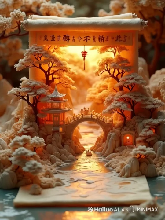 推进+下移+推进，穿过桥洞 by Hailuo AI Video Generator