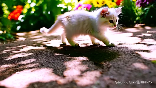 小猫在地上行走 by Hailuo AI Video Generator