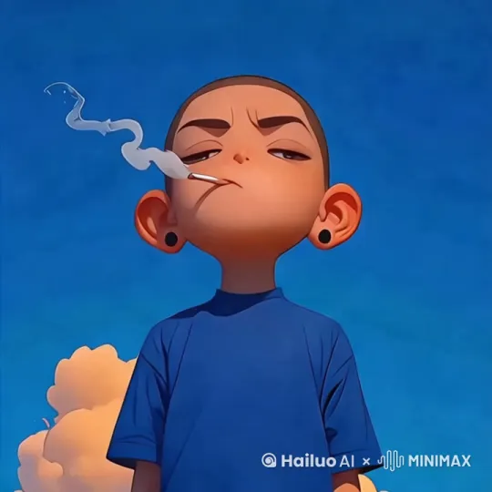 1.开场镜头(0-5秒):
画面定格在一个人物形象上,背景是纯净的蓝天和几朵白云。
镜头缓缓向上移动,展示人物的全身。
2.人物特写(5-15秒):
镜头切换到人物的耳朵特写,展示耳环的细节。
镜头慢慢拉远,回到全身镜头。
3.烟雾效果(15-25秒):人物口中缓缓吐出一缕烟雾,烟雾在空中盘旋,形成优美的曲线。
镜头跟随烟雾的轨迹移动,增加画面的动感。
4.背景变化(25-35秒):
背景开始变化,云朵逐渐增多,天空变得更加深邃。
镜头缓缓向下移动,回到人物的半身镜头。
5.人物表情(35-45秒):
人物的表情变得沉思,眼神望向远方。
镜头保持静止,捕捉人物的内心世界。
6.结尾镜头(45-60秒):
背景恢复到最初的纯净蓝天,云朵消散。
镜头缓缓向上移动,再次展示人物的全身,最终定格在天空的广阔背景上。 by Hailuo AI Video Generator